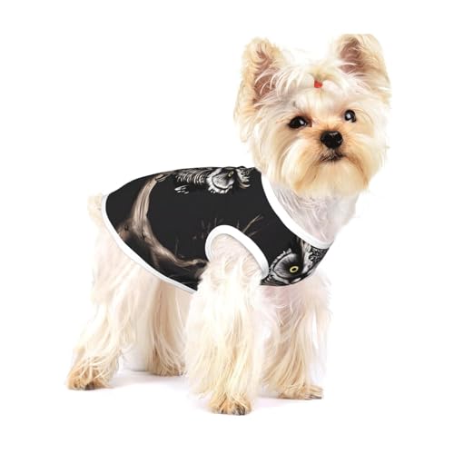 Late Night Owl Kleine Hunde Baumwolle Weste M - Atmungsaktiv, Weich und Bequem Haustierkleidung für Katzen und Hunde Late Night Owl Kleine Hunde Baumwolle Weste M - Atmungsaktiv, Weich und Bequem Haustierkleidung für Katzen und Hunde von QHZLY