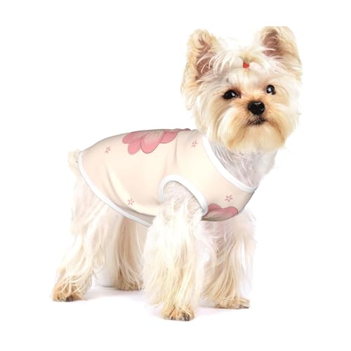 Little Pink Cherry Blossoms Weste für kleine Hunde, Baumwolle, atmungsaktiv, weich und bequem, für Katzen und Hunde Little Pink Cherry Blossoms Weste für kleine Hunde, Baumwolle, atmungsaktiv, weich und bequem, für Katzen und Hunde von QHZLY
