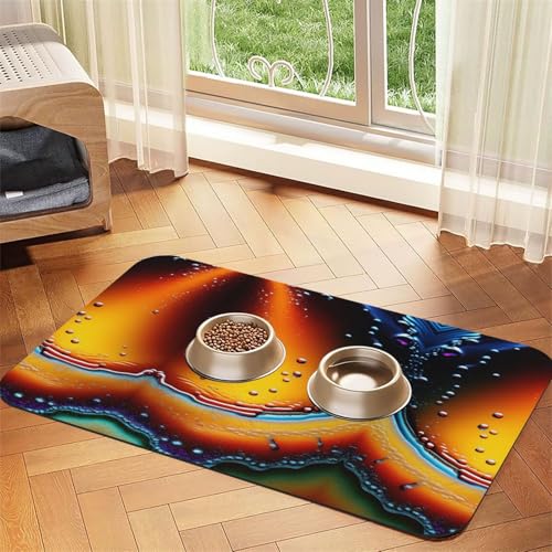 Nahtlose Textur von Wasseröl Haustier saugfähige Ledertischdecke 40 x 60 cm mit rutschfester Gummiunterseite für Katzen und Hunde Nahtlose Textur von Wasseröl Haustier saugfähige Ledertischdecke 40 x 60 cm mit rutschfester Gummiunterseite für Katzen und Hunde von QHZLY