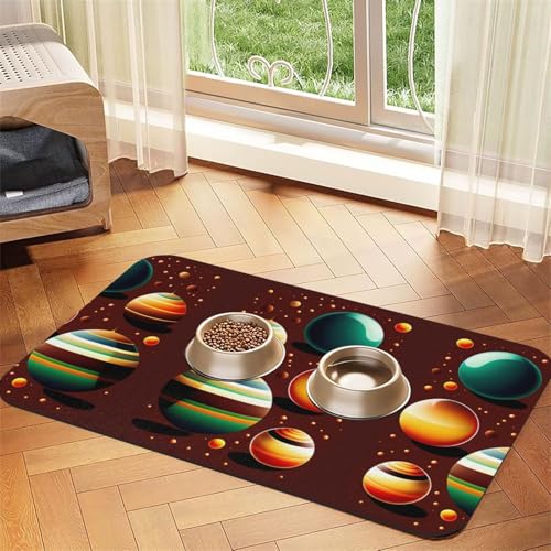 Planets in Space Haustier-Tischdecke, saugfähig, Leder, 40 x 60 cm, mit rutschfester Gummiunterseite, für Katzen und Hunde Planets in Space Haustier-Tischdecke, saugfähig, Leder, 40 x 60 cm, mit rutschfester Gummiunterseite, für Katzen und Hunde von QHZLY