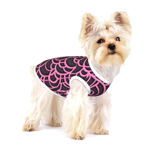 Purple lines Hundeweste für kleine Hunde, Baumwolle, Größe M, atmungsaktiv, weich und bequem, Haustierkleidung für Katzen und Hunde von QHZLY