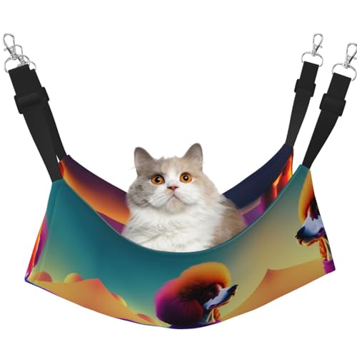 QHZLY Hängematte aus Samt, Größe M, für kleine Haustiere, bequem und atmungsaktiv für Katzen, Kaninchen, Frettchen von QHZLY