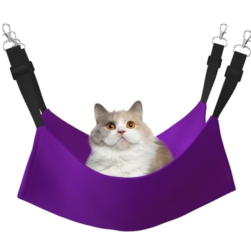 QHZLY Hängematte aus Samt, einfarbig, dunkelviolett, Größe L für kleine Haustiere, bequem und atmungsaktiv für Katzen, Kaninchen, Frettchen QHZLY Hängematte aus Samt, einfarbig, dunkelviolett, Größe L für kleine Haustiere, bequem und atmungsaktiv für Katzen, Kaninchen, Frettchen von QHZLY