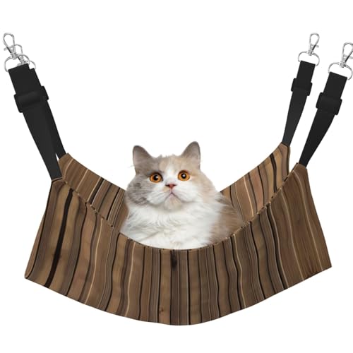 QHZLY Hängematte aus Samt mit Massivholz-Muster, L für kleine Haustiere, bequem und atmungsaktiv für Katzen, Kaninchen, Frettchen QHZLY Hängematte aus Samt mit Massivholz-Muster, L für kleine Haustiere, bequem und atmungsaktiv für Katzen, Kaninchen, Frettchen von QHZLY
