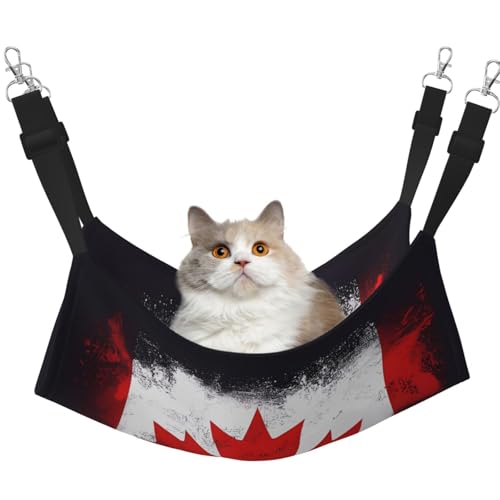 QHZLY Hängematte aus Samt mit kanadischer Flagge L für kleine Haustiere - bequem und atmungsaktiv für Katzen, Kaninchen, Frettchen QHZLY Hängematte aus Samt mit kanadischer Flagge L für kleine Haustiere - bequem und atmungsaktiv für Katzen, Kaninchen, Frettchen von QHZLY