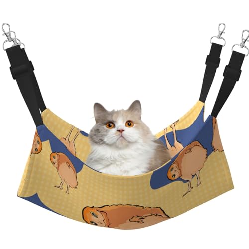 QHZLY Hängematte aus Samt mit krummen Eulen L für kleine Haustiere - Bequem und atmungsaktiv für Katzen, Kaninchen, Frettchen QHZLY Hängematte aus Samt mit krummen Eulen L für kleine Haustiere - Bequem und atmungsaktiv für Katzen, Kaninchen, Frettchen von QHZLY