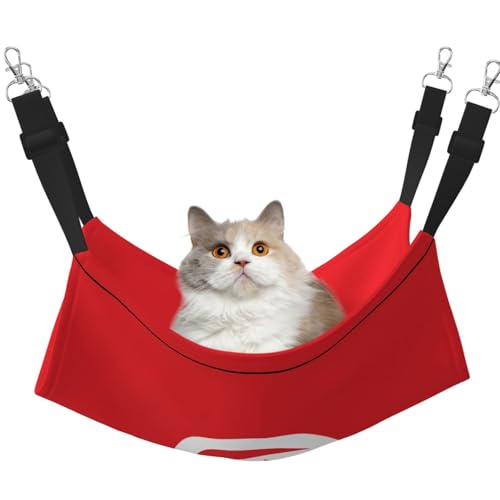 QHZLY Hängematte aus Samt mit tunesischer Flagge L für kleine Haustiere - bequem und atmungsaktiv für Katzen, Kaninchen, Frettchen von QHZLY