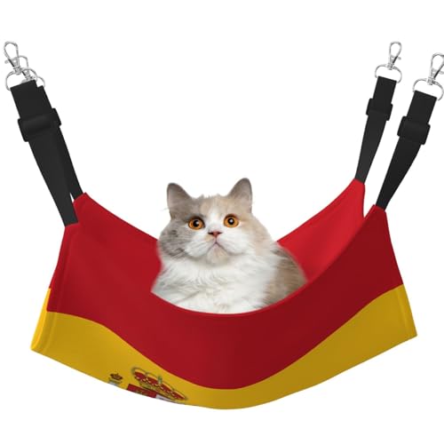 QHZLY Hängematte mit spanischer Flagge aus Samt, L für kleine Haustiere, bequem und atmungsaktiv für Katzen, Kaninchen, Frettchen QHZLY Hängematte mit spanischer Flagge aus Samt, L für kleine Haustiere, bequem und atmungsaktiv für Katzen, Kaninchen, Frettchen von QHZLY