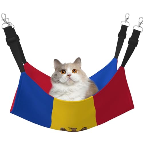 QHZLY Samt-Flagge Moldawien-Hängematte L für kleine Haustiere - bequem und atmungsaktiv für Katzen, Kaninchen, Frettchen QHZLY Samt-Flagge Moldawien-Hängematte L für kleine Haustiere - bequem und atmungsaktiv für Katzen, Kaninchen, Frettchen von QHZLY