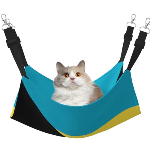 QHZLY Samt-Flagge der Bahamas Hängematte M für kleine Haustiere - bequem und atmungsaktiv für Katzen, Kaninchen, Frettchen von QHZLY