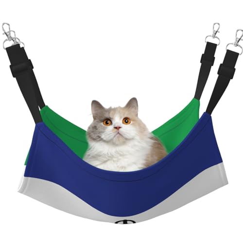 QHZLY Samt-Flagge von Lesotho Hängematte L für kleine Haustiere - bequem und atmungsaktiv für Katzen, Kaninchen, Frettchen QHZLY Samt-Flagge von Lesotho Hängematte L für kleine Haustiere - bequem und atmungsaktiv für Katzen, Kaninchen, Frettchen von QHZLY
