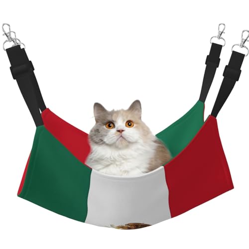 QHZLY Samt-Flagge von Mexiko Hängematte M für kleine Haustiere - bequem und atmungsaktiv für Katzen, Kaninchen, Frettchen von QHZLY