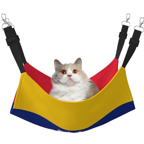 QHZLY Samt-Flagge von Venezuela Hängematte L für kleine Haustiere - bequem und atmungsaktiv für Katzen, Kaninchen, Frettchen von QHZLY