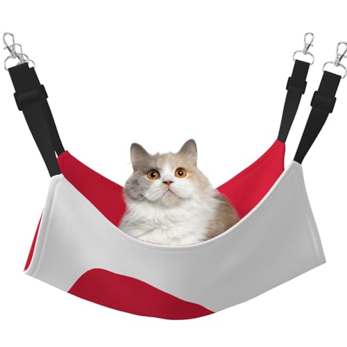 QHZLY Samt-Hängematte mit Grönland-Flagge M für kleine Haustiere - bequem und atmungsaktiv für Katzen, Kaninchen, Frettchen von QHZLY