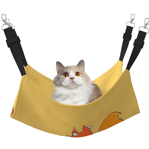 QHZLY Samt-Hängematte mit Sonnenblumenkernen und Füchsen, M für kleine Haustiere, bequem und atmungsaktiv für Katzen, Kaninchen, Frettchen QHZLY Samt-Hängematte mit Sonnenblumenkernen und Füchsen, M für kleine Haustiere, bequem und atmungsaktiv für Katzen, Kaninchen, Frettchen von QHZLY