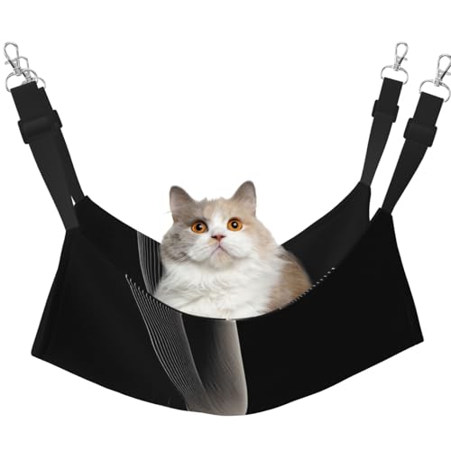 QHZLY Samt-Hängematte mit abstrakten Kurven, M für kleine Haustiere, bequem und atmungsaktiv für Katzen, Kaninchen, Frettchen von QHZLY