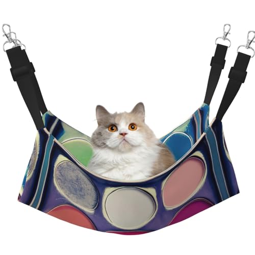 QHZLY Samt-Hängematte mit runder Farbpalette, Größe M für kleine Haustiere, bequem und atmungsaktiv für Katzen, Kaninchen, Frettchen QHZLY Samt-Hängematte mit runder Farbpalette, Größe M für kleine Haustiere, bequem und atmungsaktiv für Katzen, Kaninchen, Frettchen von QHZLY