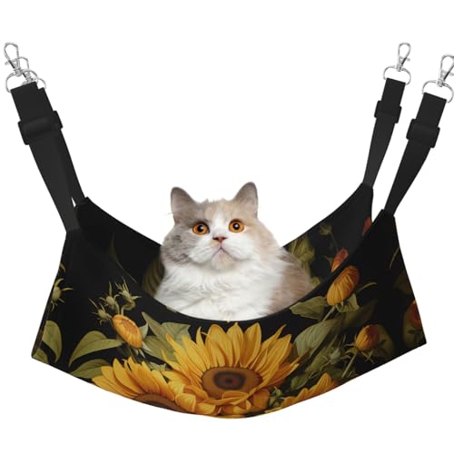 QHZLY Samt mit der gelben Sonnenblumen-Hängematte L für kleine Haustiere - bequem und atmungsaktiv für Katzen, Kaninchen, Frettchen QHZLY Samt mit der gelben Sonnenblumen-Hängematte L für kleine Haustiere - bequem und atmungsaktiv für Katzen, Kaninchen, Frettchen von QHZLY
