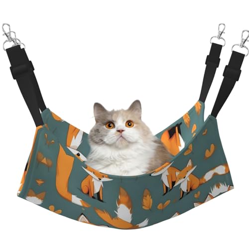 QHZLY Samthängematte Fuchs Gelb M für kleine Haustiere - Bequem und atmungsaktiv für Katzen, Kaninchen, Frettchen von QHZLY
