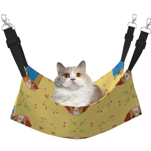 QHZLY Velvet Adorable Cartoon Hund Hängematte M für kleine Haustiere - Bequem und atmungsaktiv für Katzen, Kaninchen, Frettchen QHZLY Velvet Adorable Cartoon Hund Hängematte M für kleine Haustiere - Bequem und atmungsaktiv für Katzen, Kaninchen, Frettchen von QHZLY