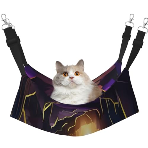 QHZLY Velvet ChillingCaverns Hängematte M für kleine Haustiere - Bequem und atmungsaktiv für Katzen, Kaninchen, Frettchen von QHZLY
