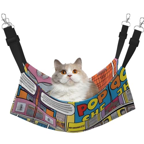 QHZLY Velvet Comic Pop Szene Hängematte L für kleine Haustiere - Bequem und atmungsaktiv für Katzen, Kaninchen, Frettchen QHZLY Velvet Comic Pop Szene Hängematte L für kleine Haustiere - Bequem und atmungsaktiv für Katzen, Kaninchen, Frettchen von QHZLY