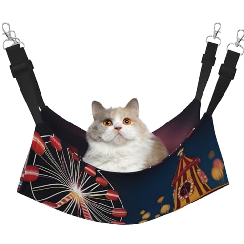 QHZLY Velvet CursedCarnival Hängematte L für kleine Haustiere - Bequem und atmungsaktiv für Katzen, Kaninchen, Frettchen QHZLY Velvet CursedCarnival Hängematte L für kleine Haustiere - Bequem und atmungsaktiv für Katzen, Kaninchen, Frettchen von QHZLY