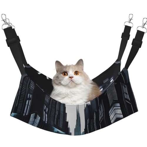 QHZLY Velvet Dark Future Hängematte L für kleine Haustiere - Bequem und atmungsaktiv für Katzen, Kaninchen, Frettchen QHZLY Velvet Dark Future Hängematte L für kleine Haustiere - Bequem und atmungsaktiv für Katzen, Kaninchen, Frettchen von QHZLY