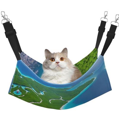 QHZLY Velvet Eine Insel im Meer Hängematte M für kleine Haustiere - Bequem und atmungsaktiv für Katzen, Kaninchen, Frettchen QHZLY Velvet Eine Insel im Meer Hängematte M für kleine Haustiere - Bequem und atmungsaktiv für Katzen, Kaninchen, Frettchen von QHZLY