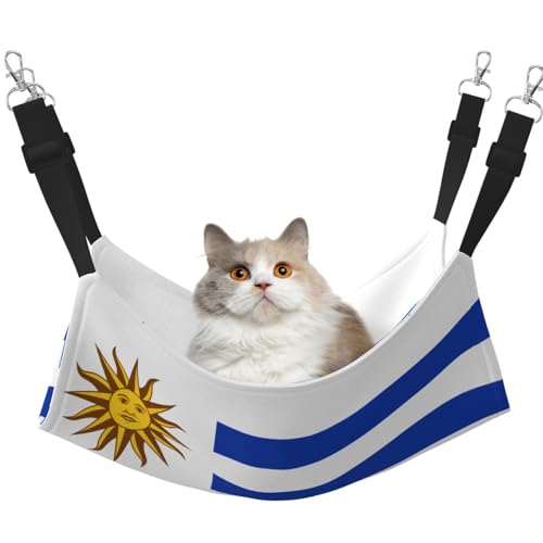 QHZLY Velvet Flagge Uruguay Hängematte L für kleine Haustiere - Bequem und atmungsaktiv für Katzen, Kaninchen, Frettchen QHZLY Velvet Flagge Uruguay Hängematte L für kleine Haustiere - Bequem und atmungsaktiv für Katzen, Kaninchen, Frettchen von QHZLY