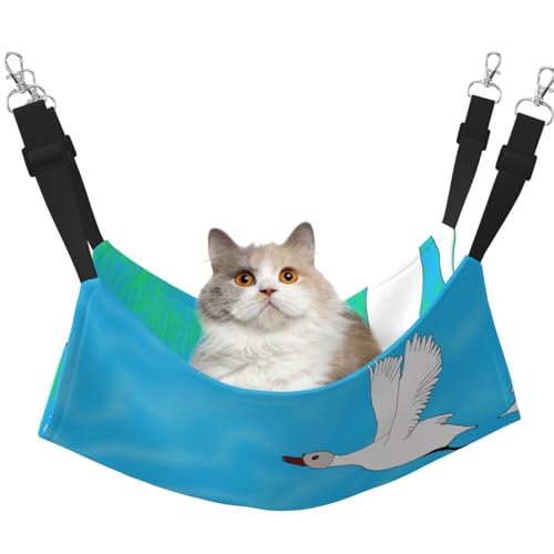 QHZLY Velvet Happy White Gans Hängematte M für kleine Haustiere - Bequem und atmungsaktiv für Katzen, Kaninchen, Frettchen von QHZLY