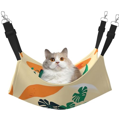 QHZLY Velvet Indoor Cartoon Monstera Hängematte L für kleine Haustiere - Bequem und atmungsaktiv für Katzen, Kaninchen, Frettchen von QHZLY
