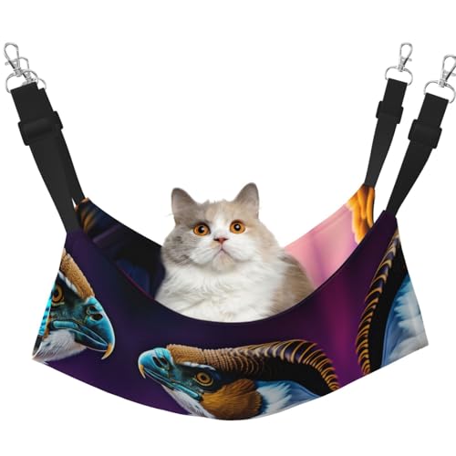 QHZLY Velvet Punk Portrait RAM Skull Hängematte L für kleine Haustiere - Bequem und atmungsaktiv für Katzen, Kaninchen, Frettchen von QHZLY