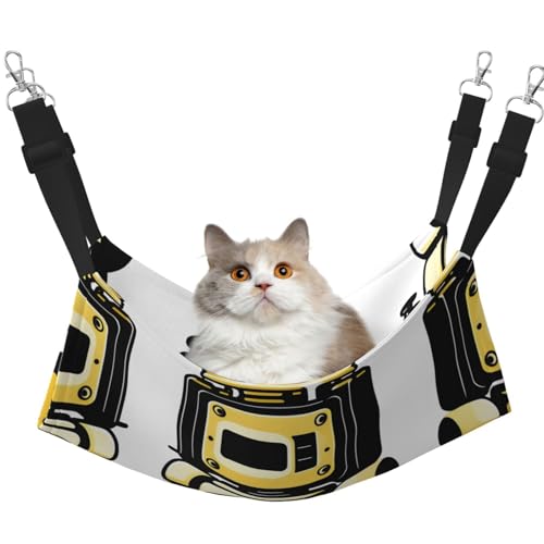 QHZLY Velvet Retro Roboter Hängematte L für kleine Haustiere - Bequem und atmungsaktiv für Katzen, Kaninchen, Frettchen QHZLY Velvet Retro Roboter Hängematte L für kleine Haustiere - Bequem und atmungsaktiv für Katzen, Kaninchen, Frettchen von QHZLY