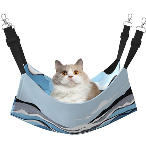 QHZLY Velvet Waves Läpping at the Rocks Hängematte M für kleine Haustiere - bequem und atmungsaktiv für Katzen, Kaninchen, Frettchen von QHZLY
