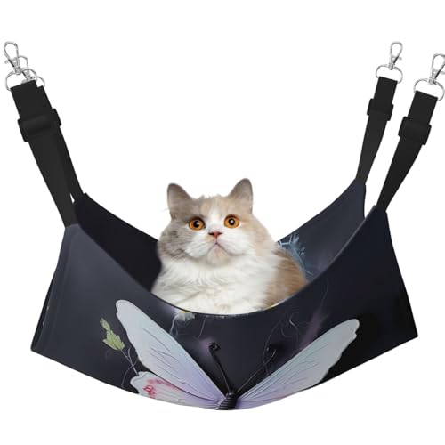 QHZLY Velvet White Butterfly Hammock L for Small Pets - Comfortable and Breathable for Cats, Rabbits, Frettchen QHZLY Velvet White Butterfly Hammock L for Small Pets - Comfortable and Breathable for Cats, Rabbits, Frettchen von QHZLY
