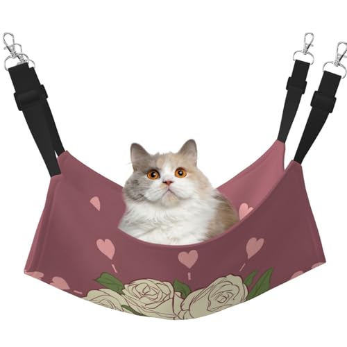 QHZLY Velvet White Rose of Love Hängematte L für kleine Haustiere - Bequem und atmungsaktiv für Katzen, Kaninchen, Frettchen QHZLY Velvet White Rose of Love Hängematte L für kleine Haustiere - Bequem und atmungsaktiv für Katzen, Kaninchen, Frettchen von QHZLY