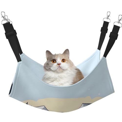QHZLY Velvet White Snowy Mountains Hängematte L für kleine Haustiere - Bequem und atmungsaktiv für Katzen, Kaninchen, Frettchen von QHZLY