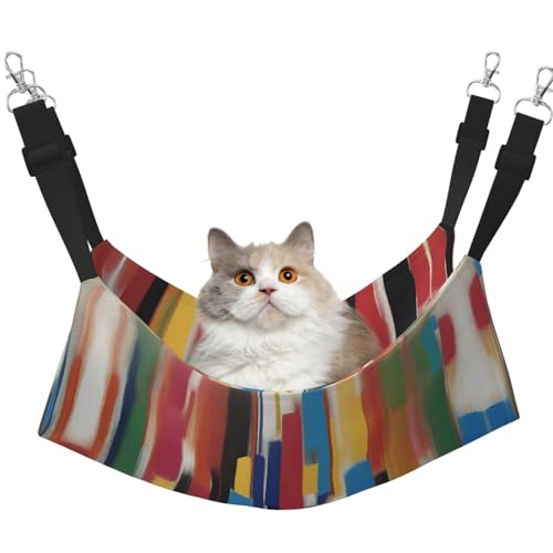 QHZLY Velvet a Creative Strokes Hängematte M für kleine Haustiere - Bequem und atmungsaktiv für Katzen, Kaninchen, Frettchen QHZLY Velvet a Creative Strokes Hängematte M für kleine Haustiere - Bequem und atmungsaktiv für Katzen, Kaninchen, Frettchen von QHZLY