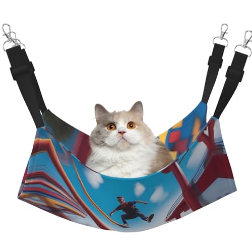 QHZLY Velvet a Thrill Seeker Hängematte L für kleine Haustiere - Bequem und atmungsaktiv für Katzen, Kaninchen, Frettchen von QHZLY
