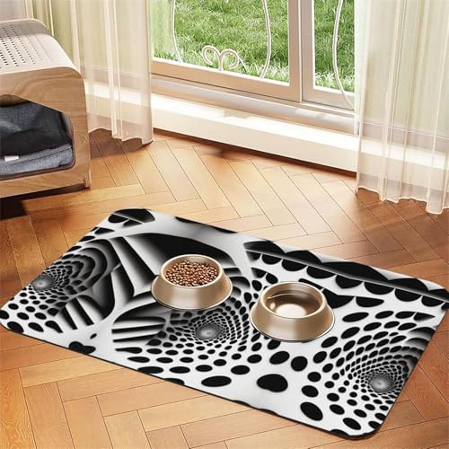 Rotations-Illusion Haustier-Tischdecke, saugfähig, Leder, 30 x 45 cm, mit rutschfester Gummiunterseite, für Katzen und Hunde Rotations-Illusion Haustier-Tischdecke, saugfähig, Leder, 30 x 45 cm, mit rutschfester Gummiunterseite, für Katzen und Hunde von QHZLY