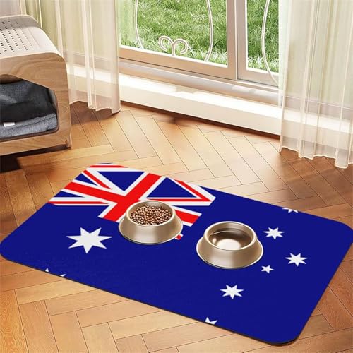 Saugfähige Leder-Tischdecke mit australischer Flagge, 40 x 60 cm, mit rutschfester Gummiunterseite, für Katzen und Hunde Saugfähige Leder-Tischdecke mit australischer Flagge, 40 x 60 cm, mit rutschfester Gummiunterseite, für Katzen und Hunde von QHZLY