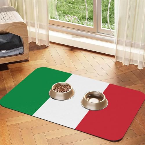 Saugfähige Leder-Tischdecke mit italienischer Flagge, 40 x 60 cm, mit rutschfester Gummiunterseite für Katzen und Hunde Saugfähige Leder-Tischdecke mit italienischer Flagge, 40 x 60 cm, mit rutschfester Gummiunterseite für Katzen und Hunde von QHZLY