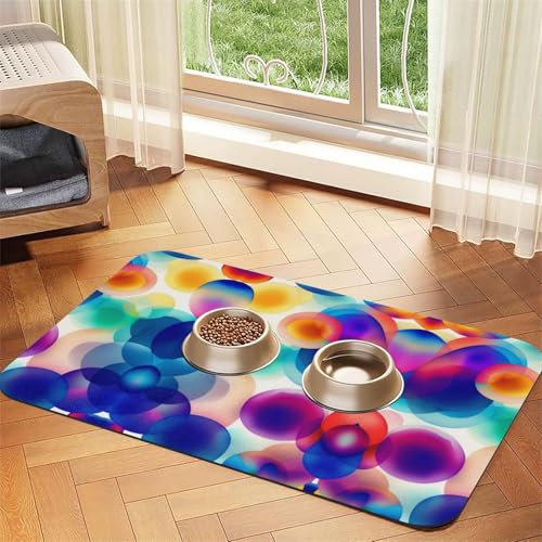So many bubbles Haustier-Tischdecke, saugfähig, Leder, 30 x 45 cm, mit rutschfester Gummiunterseite, für Katzen und Hunde So many bubbles Haustier-Tischdecke, saugfähig, Leder, 30 x 45 cm, mit rutschfester Gummiunterseite, für Katzen und Hunde von QHZLY