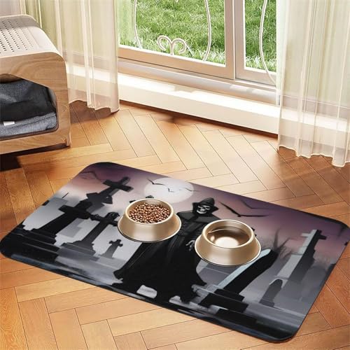TombstoneTerrors Haustier-Tischdecke, saugfähig, Leder, 30 x 45 cm, mit rutschfester Gummiunterseite, für Katzen und Hunde TombstoneTerrors Haustier-Tischdecke, saugfähig, Leder, 30 x 45 cm, mit rutschfester Gummiunterseite, für Katzen und Hunde von QHZLY