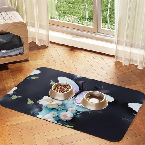 Weiße Schmetterling Haustier saugfähige Ledertischdecke 40 x 60 cm mit rutschfester Gummiunterseite für Katzen und Hunde Weiße Schmetterling Haustier saugfähige Ledertischdecke 40 x 60 cm mit rutschfester Gummiunterseite für Katzen und Hunde von QHZLY