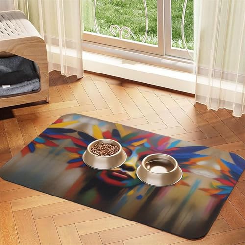 a Artistic Expression Haustier-Tischdecke, saugfähig, Leder, 40 x 60 cm, mit rutschfester Gummiunterseite, für Katzen und Hunde a Artistic Expression Haustier-Tischdecke, saugfähig, Leder, 40 x 60 cm, mit rutschfester Gummiunterseite, für Katzen und Hunde von QHZLY