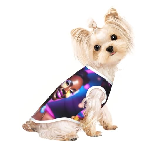 a Performer's Glow Pet atmungsaktives ärmelloses T-Shirt für kleine Hunde und Katzen, weich, leicht, stilvoll a Performer's Glow Pet atmungsaktives ärmelloses T-Shirt für kleine Hunde und Katzen, weich, leicht, stilvoll von QHZLY