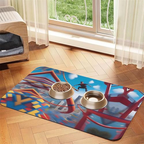 a Thrill Seeker Haustier-Tischdecke, saugfähig, Leder, 30 x 45 cm, mit rutschfester Gummiunterseite, für Katzen und Hunde von QHZLY