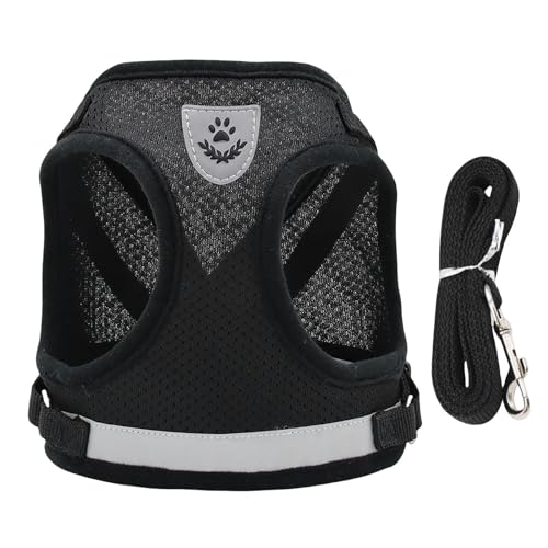 QIANDW Hundegeschirr, Westen-Stil, reflektierende und atmungsaktive Hundeleine, Schwarz, Größe XL QIANDW Hundegeschirr, Westen-Stil, reflektierende und atmungsaktive Hundeleine, Schwarz, Größe XL von QIANDW